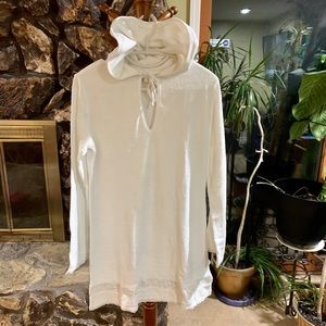 Newport News New White Hoodie Coverup/Robe